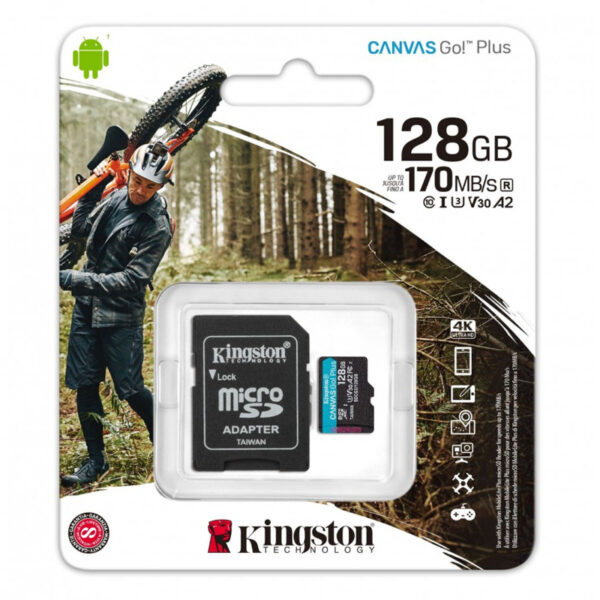 MEMORY CARD SD 128G V-30 KINGSTON CANVAS GO P