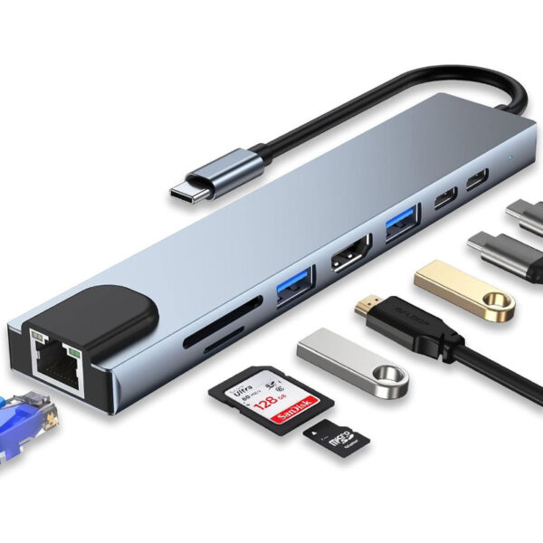CONVERSOR USB-C KOLKE 8 EN 1 HDMI - GIGA