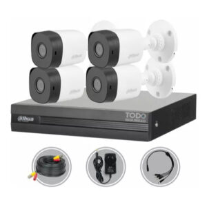 KIT SEGURIDAD DAHUA 240G 4CAM-DVR-FUENTE-CAJA