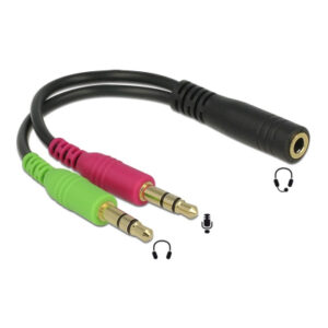 CABLE AUDIO PLUG 3.5 H - 2 PLUG 3.5 M
