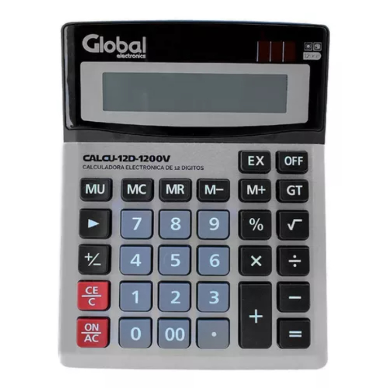 CALCULADORA GLOBAL METALICA 12DIG
