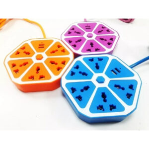 ZAPATILLA EXAGONAL 4 TOMAS + 2 USB