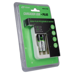 CARGADOR NOGA USB + PILAS NGA-5100