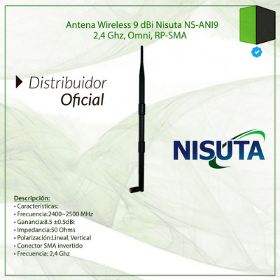 ANTENA OMNIDIRECCIONAL 9 DBI NISUTA