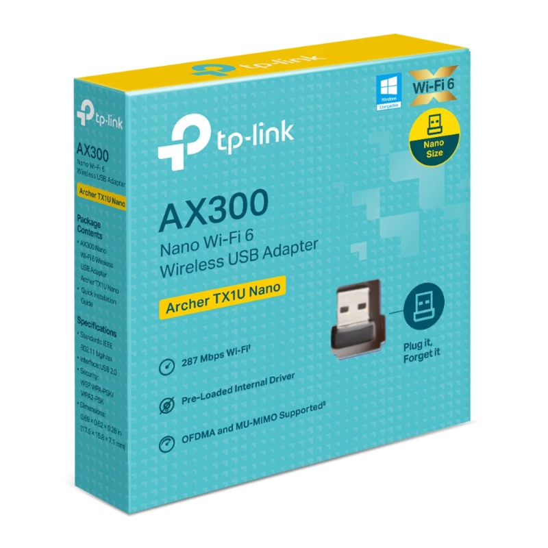 CONVERSOR USB WIR. TP-LINK TX-1U NANO AX-300