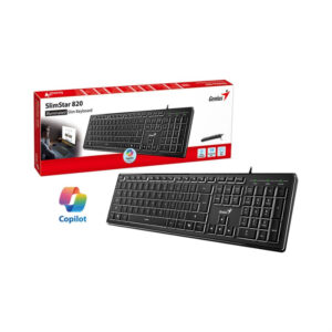 TECLADO GENIUS KB-820 SLIMSTAR USB BLACK