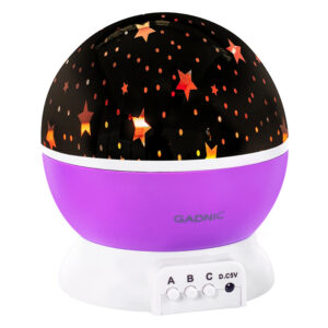 LAMPARA GADNIC PROYECTOR ESTRELLAS ROSA