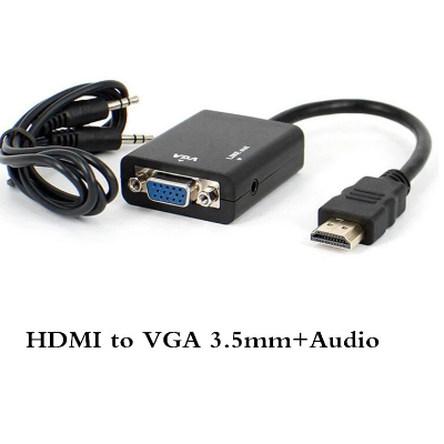 ADAPTADOR HDMI VGA + AUDIO PLUG 3.5 M-H